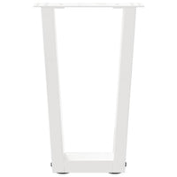 Kavos staliuko kojelės, V formos, 2 vnt., baltos, 38x(42 - 43,3) cm, plienas - Namų Idėja