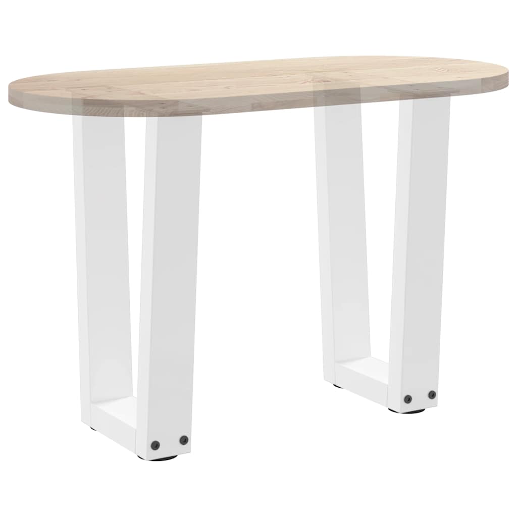 Kavos staliuko kojelės, V formos, 2 vnt., baltos, 38x(42 - 43,3) cm, plienas - Namų Idėja