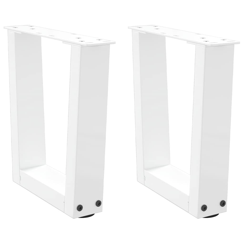 Kavos staliuko kojelės, V formos, 2 vnt., baltos, 40x(30 - 31,3) cm, plienas - Namų Idėja