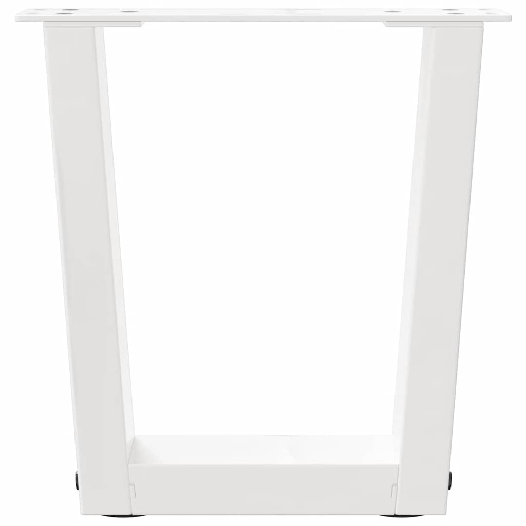 Kavos staliuko kojelės, V formos, 2 vnt., baltos, 40x(30 - 31,3) cm, plienas - Namų Idėja