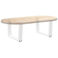 Kavos staliuko kojelės, V formos, 2 vnt., baltos, 50x(30 - 31,3) cm, plienas - Namų Idėja