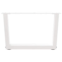 Kavos staliuko kojelės, V formos, 2 vnt., baltos, 50x(30 - 31,3) cm, plienas - Namų Idėja
