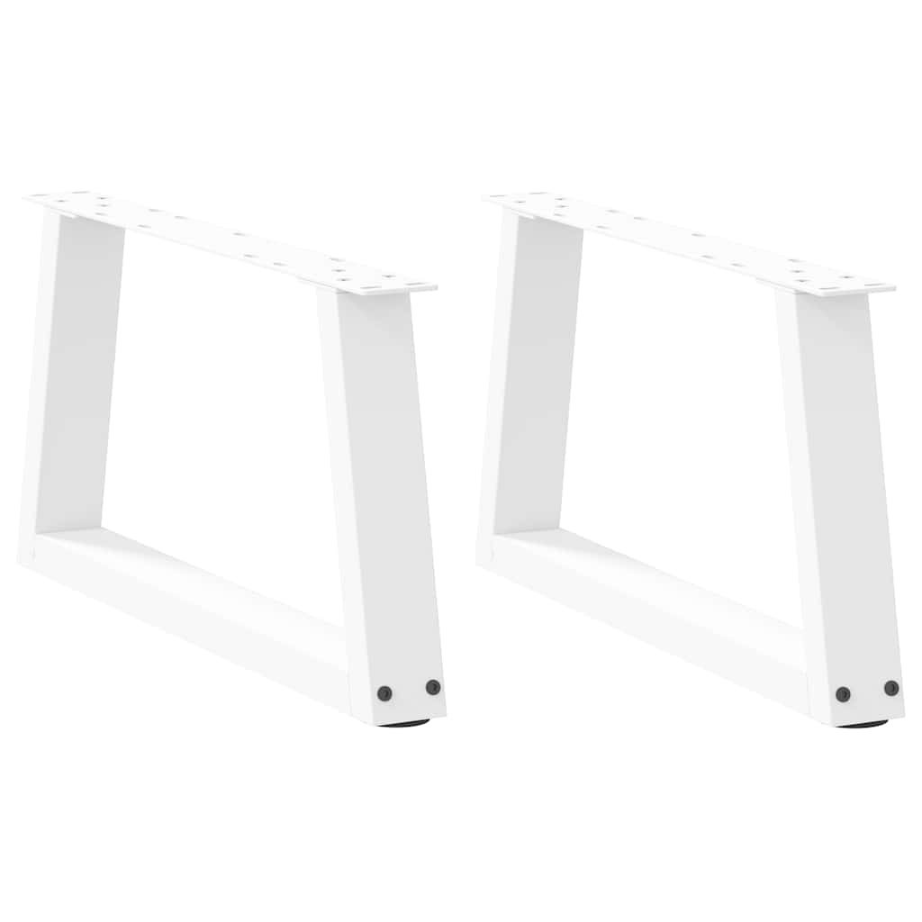Kavos staliuko kojelės, V formos, 2 vnt., baltos, 50x(30 - 31,3) cm, plienas - Namų Idėja