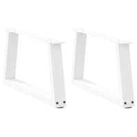 Kavos staliuko kojelės, V formos, 2 vnt., baltos, 50x(30 - 31,3) cm, plienas - Namų Idėja