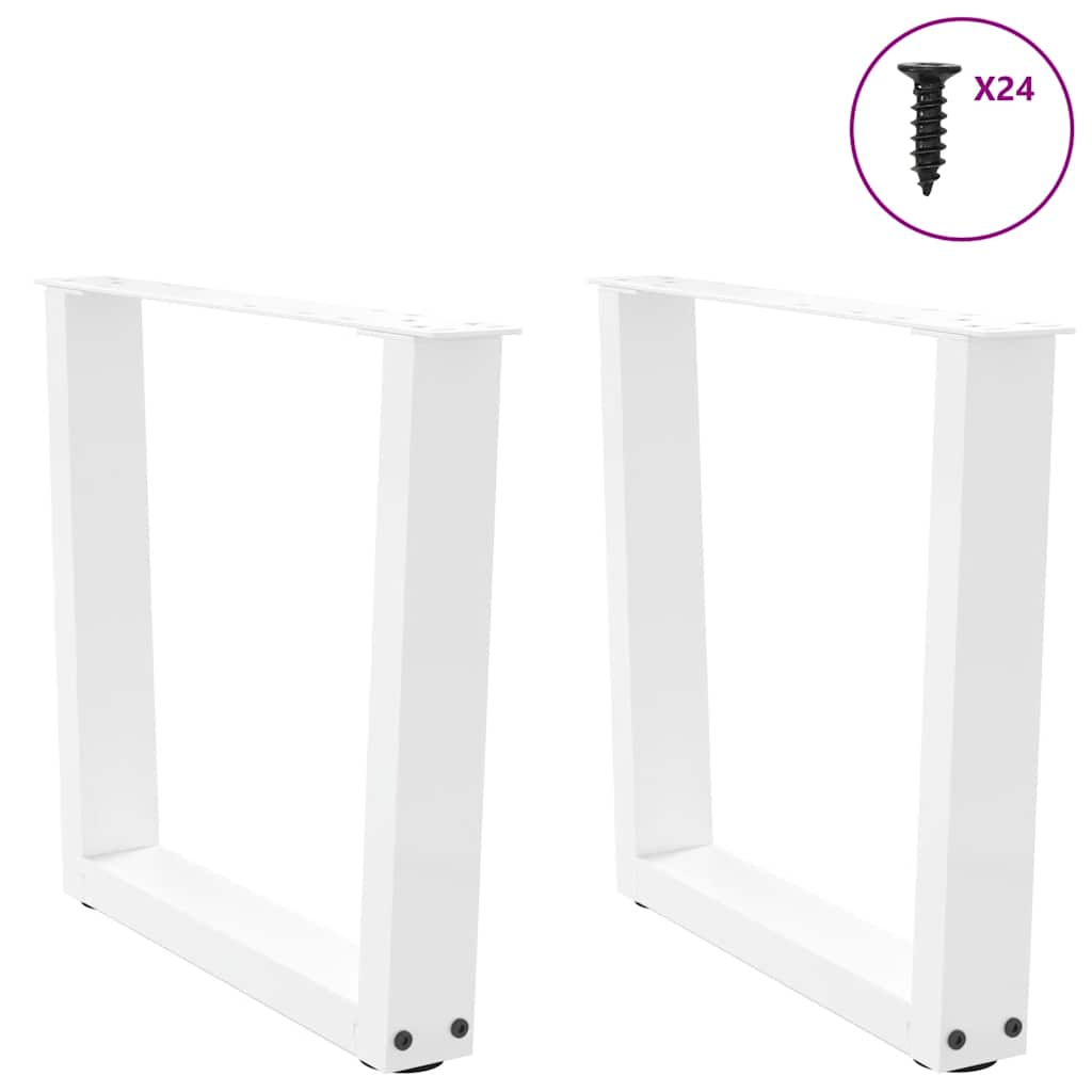 Kavos staliuko kojelės, V formos, 2 vnt., baltos, 50x(42 - 43,3) cm, plienas - Namų Idėja