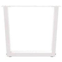 Kavos staliuko kojelės, V formos, 2 vnt., baltos, 50x(42 - 43,3) cm, plienas - Namų Idėja