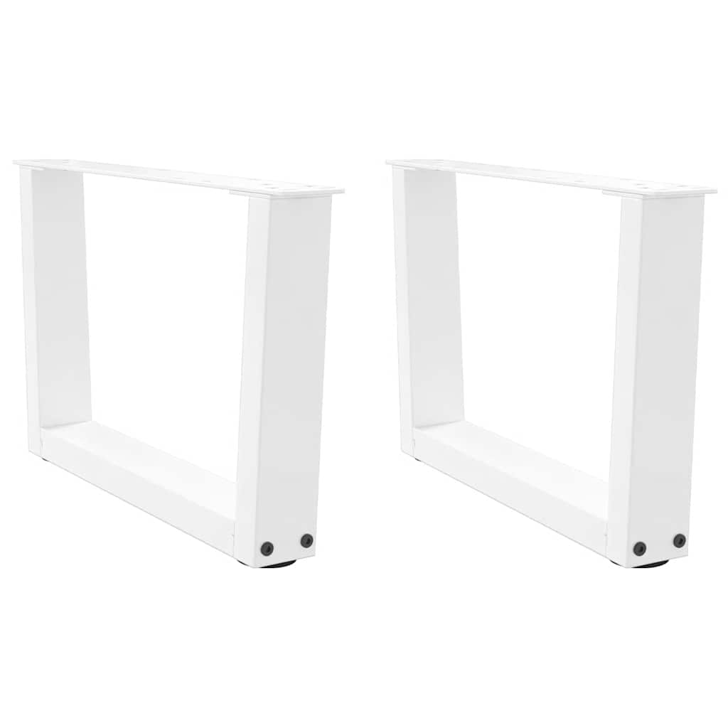 Kavos staliuko kojelės, V formos, 2 vnt., baltos, 60x(30 - 31,3) cm, plienas - Namų Idėja