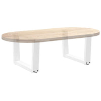 Kavos staliuko kojelės, V formos, 2 vnt., baltos, 60x(30 - 31,3) cm, plienas - Namų Idėja
