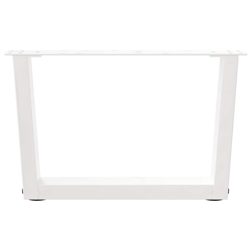 Kavos staliuko kojelės, V formos, 2 vnt., baltos, 60x(30 - 31,3) cm, plienas - Namų Idėja