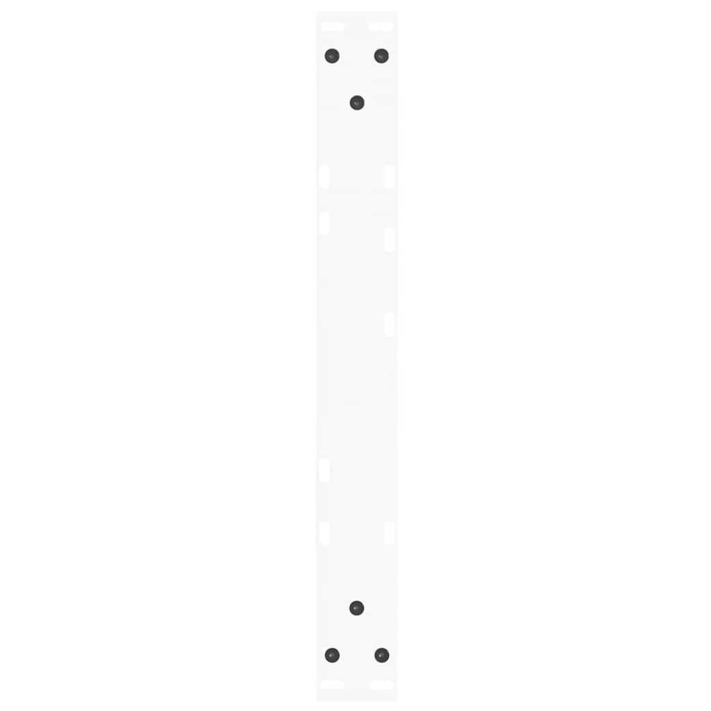 Kavos staliuko kojelės, V formos, 2 vnt., baltos, 60x(30 - 31,3) cm, plienas - Namų Idėja