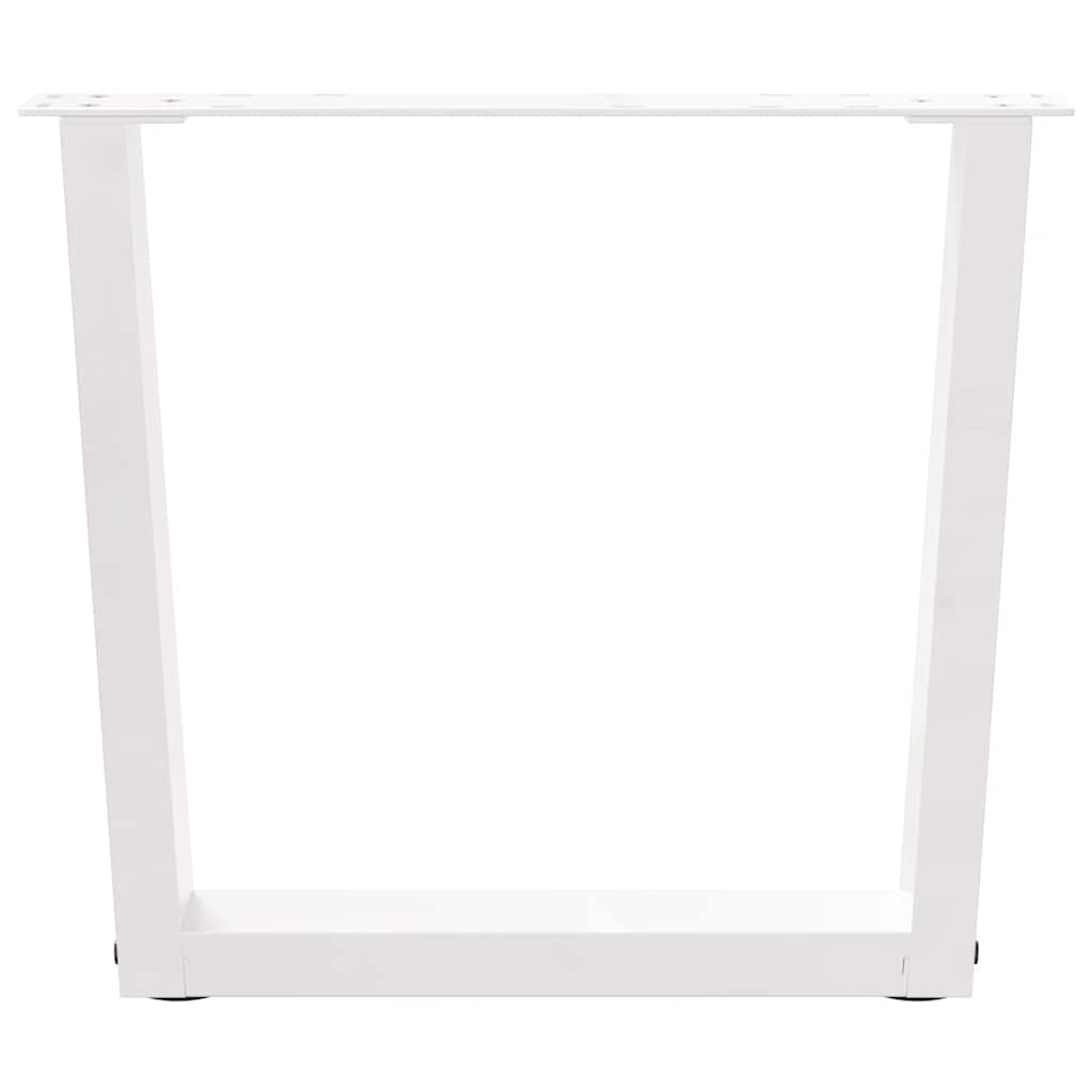Kavos staliuko kojelės, V formos, 2 vnt., baltos, 60x(42 - 43,3) cm, plienas - Namų Idėja