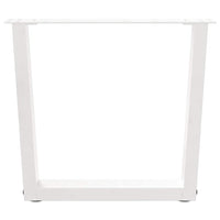 Kavos staliuko kojelės, V formos, 2 vnt., baltos, 60x(42 - 43,3) cm, plienas - Namų Idėja