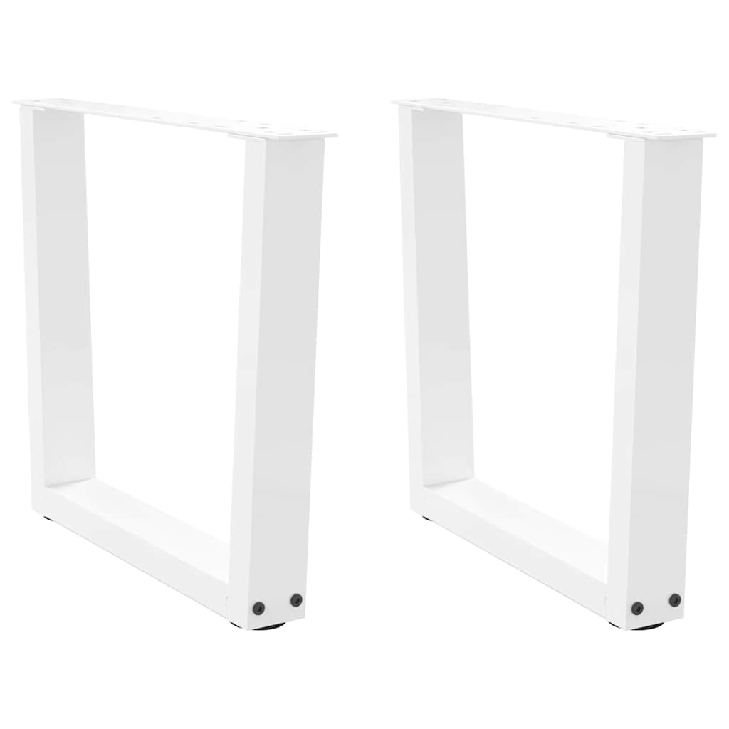 Kavos staliuko kojelės, V formos, 2 vnt., baltos, 60x(42 - 43,3) cm, plienas - Namų Idėja