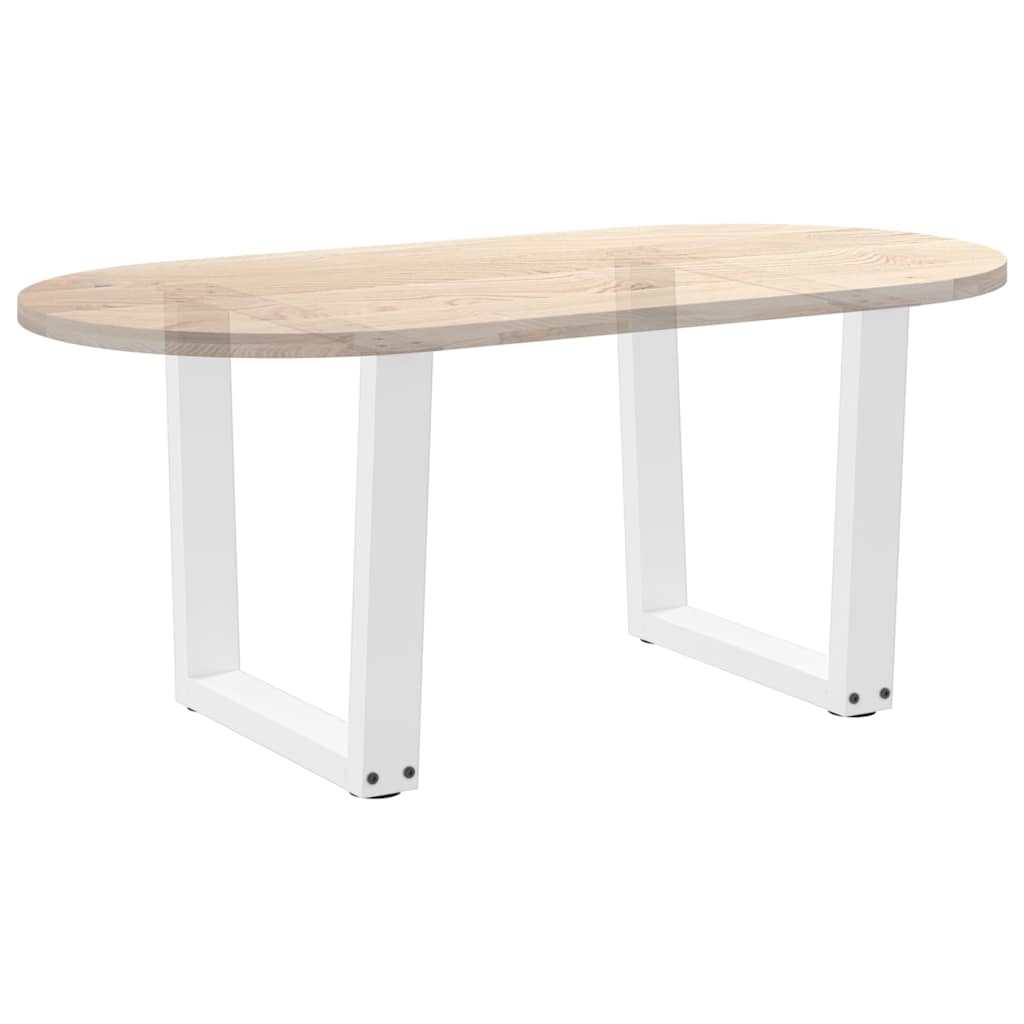 Kavos staliuko kojelės, V formos, 2 vnt., baltos, 60x(42 - 43,3) cm, plienas - Namų Idėja