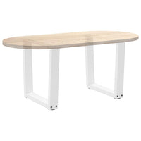 Kavos staliuko kojelės, V formos, 2 vnt., baltos, 60x(42 - 43,3) cm, plienas - Namų Idėja