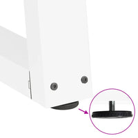 Kavos staliuko kojelės, V formos, 2 vnt., baltos, 70x(30 - 31,3) cm, plienas - Namų Idėja