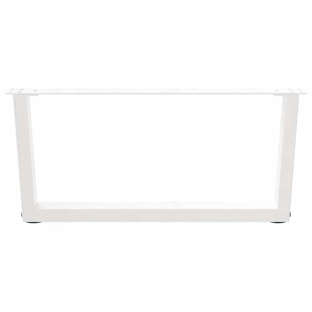 Kavos staliuko kojelės, V formos, 2 vnt., baltos, 70x(30 - 31,3) cm, plienas - Namų Idėja