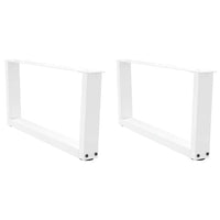 Kavos staliuko kojelės, V formos, 2 vnt., baltos, 70x(30 - 31,3) cm, plienas - Namų Idėja
