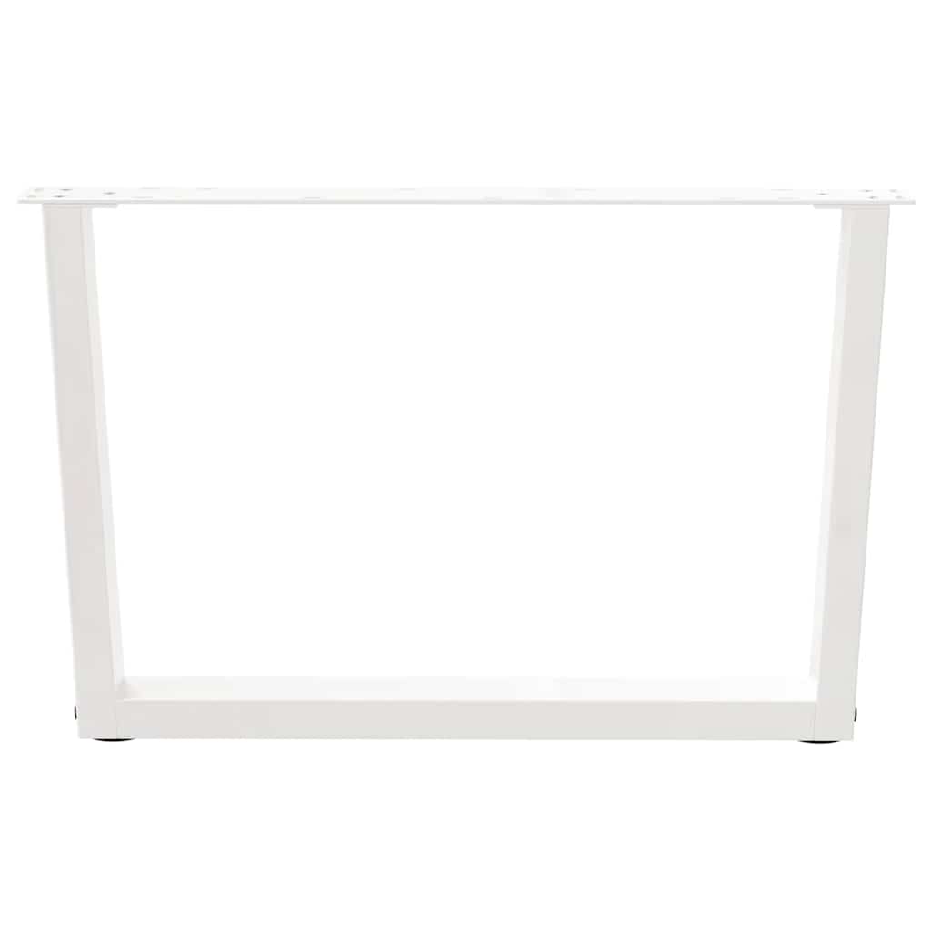 Kavos staliuko kojelės, V formos, 2 vnt., baltos, 70x(42 - 43,3) cm, plienas - Namų Idėja