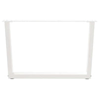 Kavos staliuko kojelės, V formos, 2 vnt., baltos, 70x(42 - 43,3) cm, plienas - Namų Idėja