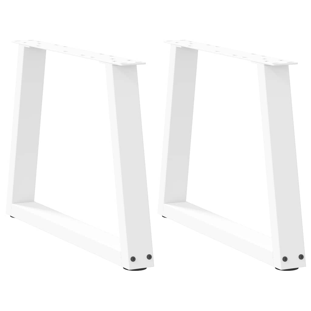 Kavos staliuko kojelės, V formos, 2 vnt., baltos, 70x(42 - 43,3) cm, plienas - Namų Idėja