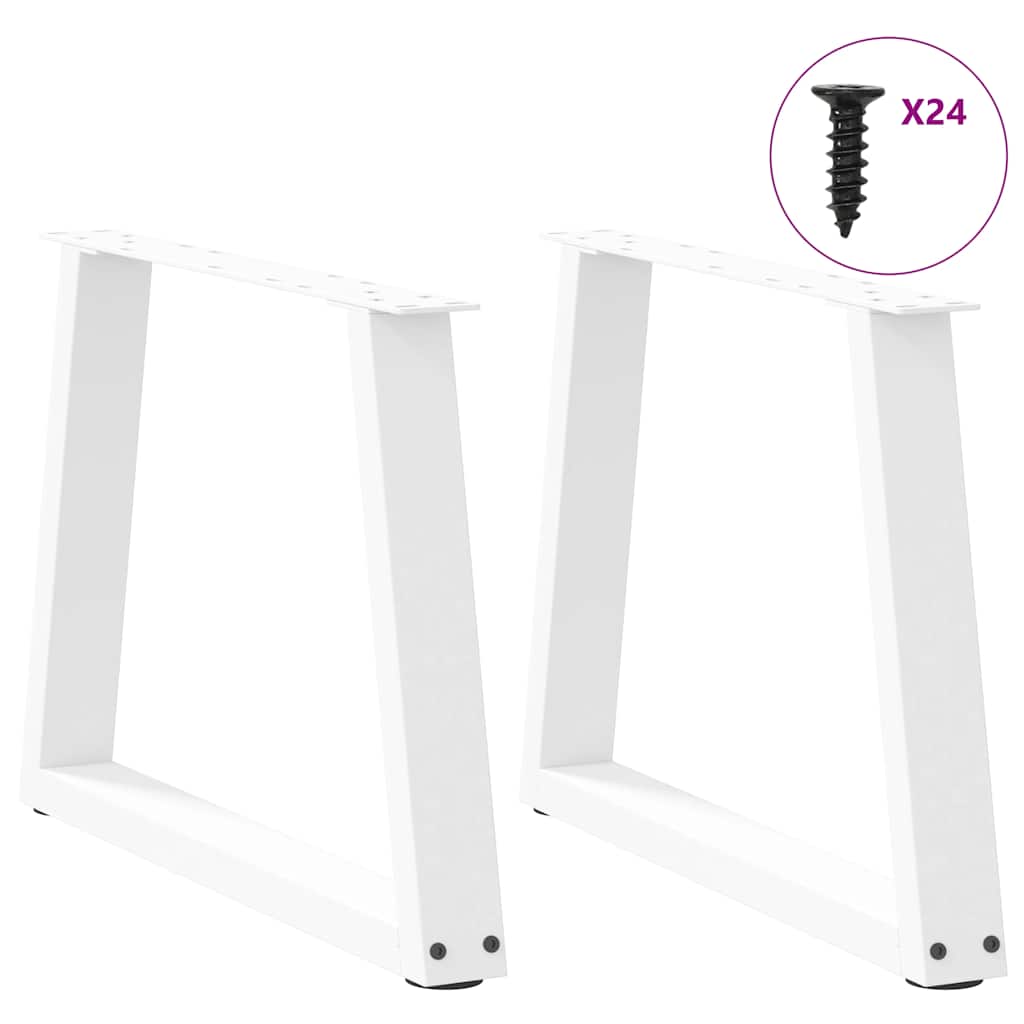 Kavos staliuko kojelės, V formos, 2 vnt., baltos, 70x(42 - 43,3) cm, plienas - Namų Idėja