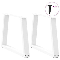 Kavos staliuko kojelės, V formos, 2 vnt., baltos, 70x(42 - 43,3) cm, plienas - Namų Idėja