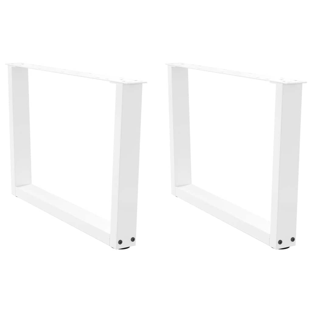 Kavos staliuko kojelės, V formos, 2 vnt., baltos, 70x(42 - 43,3) cm, plienas - Namų Idėja