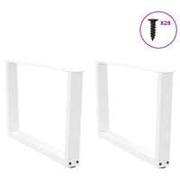 Kavos staliuko kojelės, V formos, 2 vnt., baltos, 70x(42 - 43,3) cm, plienas - Namų Idėja