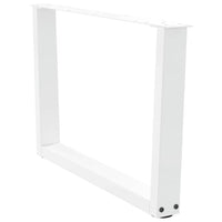 Kavos staliuko kojelės, V formos, 2 vnt., baltos, 70x(42 - 43,3) cm, plienas - Namų Idėja