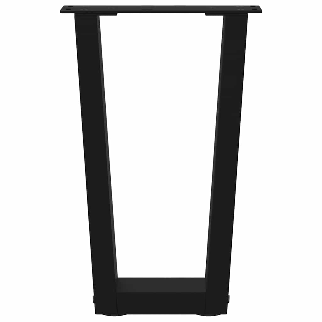 Kavos staliuko kojelės, V formos, 2 vnt., juodos, 28x(42 - 43,3) cm, plienas - Namų Idėja