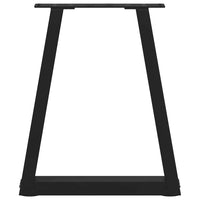 Kavos staliuko kojelės, V formos, 2 vnt., juodos, 28x(42 - 43,3) cm, plienas - Namų Idėja