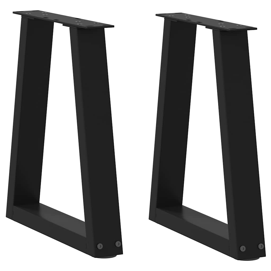Kavos staliuko kojelės, V formos, 2 vnt., juodos, 28x(42 - 43,3) cm, plienas - Namų Idėja