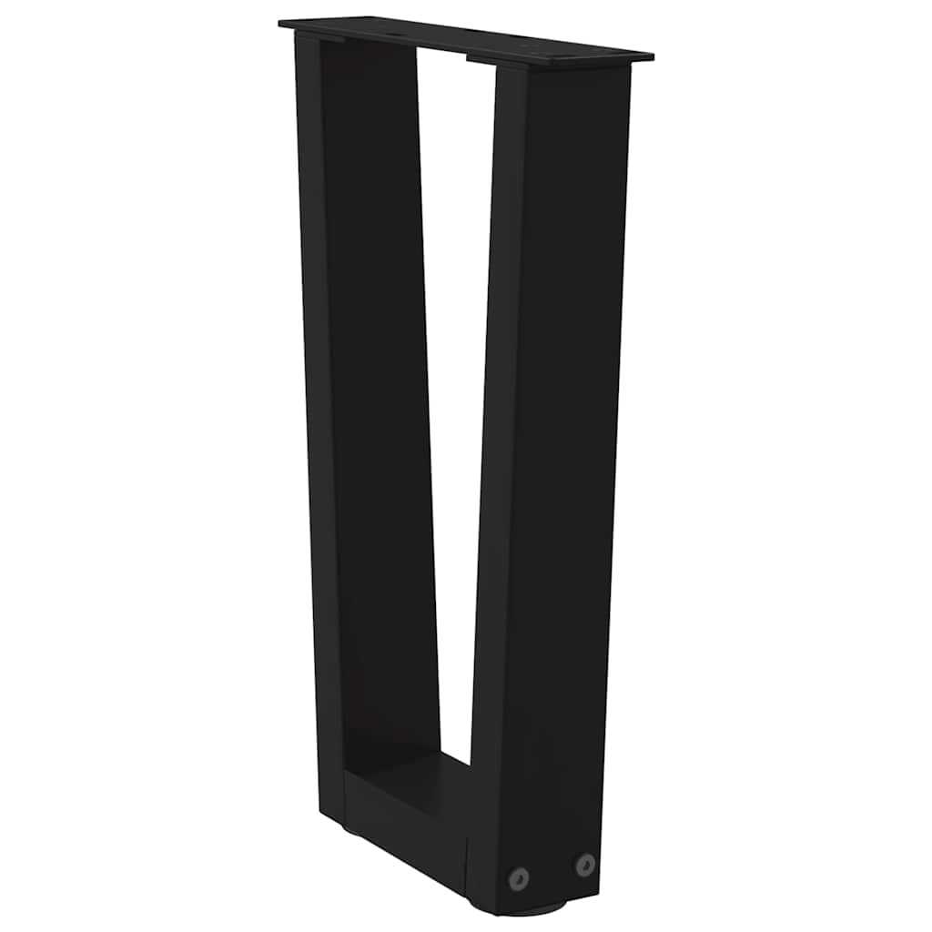 Kavos staliuko kojelės, V formos, 2 vnt., juodos, 28x(42 - 43,3) cm, plienas - Namų Idėja