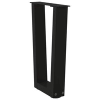 Kavos staliuko kojelės, V formos, 2 vnt., juodos, 28x(42 - 43,3) cm, plienas - Namų Idėja