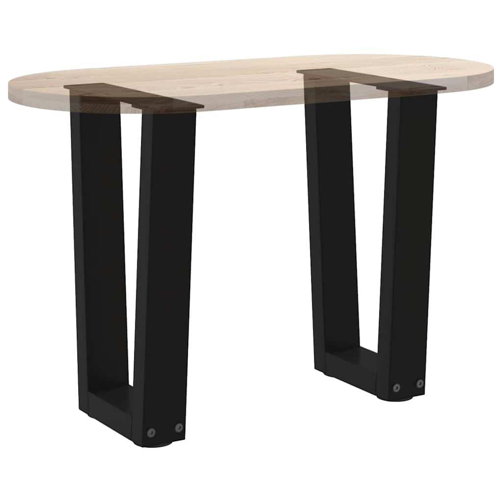Kavos staliuko kojelės, V formos, 2 vnt., juodos, 28x(42 - 43,3) cm, plienas - Namų Idėja