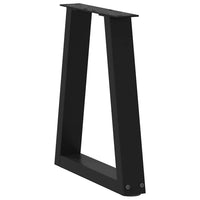 Kavos staliuko kojelės, V formos, 2 vnt., juodos, 28x(42 - 43,3) cm, plienas - Namų Idėja
