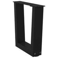 Kavos staliuko kojelės, V formos, 2 vnt., juodos, 30x(30 - 31,3) cm, plienas - Namų Idėja