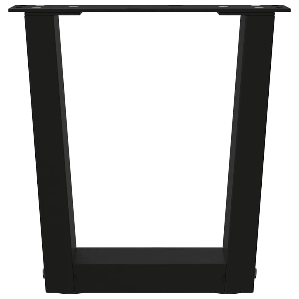 Kavos staliuko kojelės, V formos, 2 vnt., juodos, 30x(30 - 31,3) cm, plienas - Namų Idėja