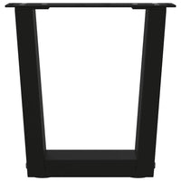 Kavos staliuko kojelės, V formos, 2 vnt., juodos, 30x(30 - 31,3) cm, plienas - Namų Idėja