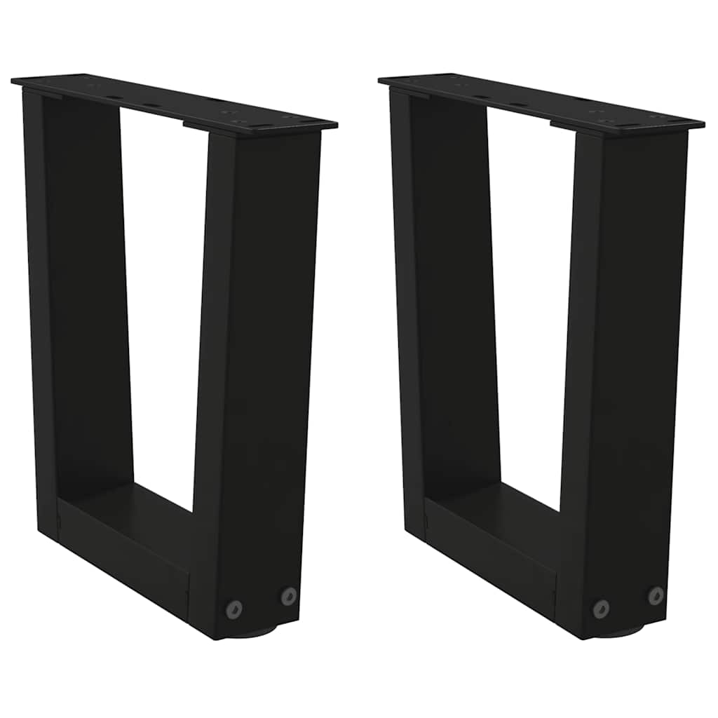 Kavos staliuko kojelės, V formos, 2 vnt., juodos, 30x(30 - 31,3) cm, plienas - Namų Idėja