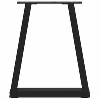 Kavos staliuko kojelės, V formos, 2 vnt., juodos, 38x(42 - 43,3) cm, plienas - Namų Idėja