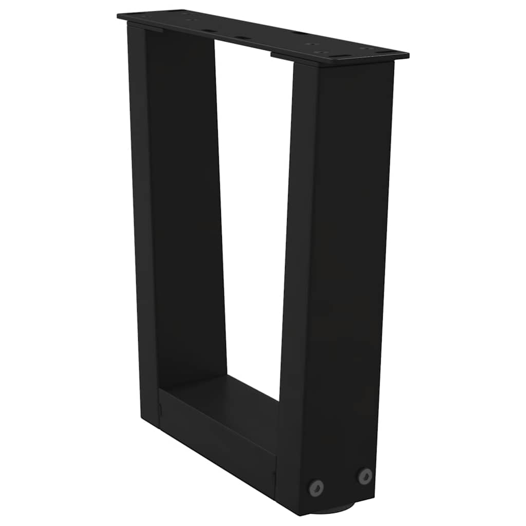 Kavos staliuko kojelės, V formos, 2 vnt., juodos, 40x(30 - 31,3) cm, plienas - Namų Idėja