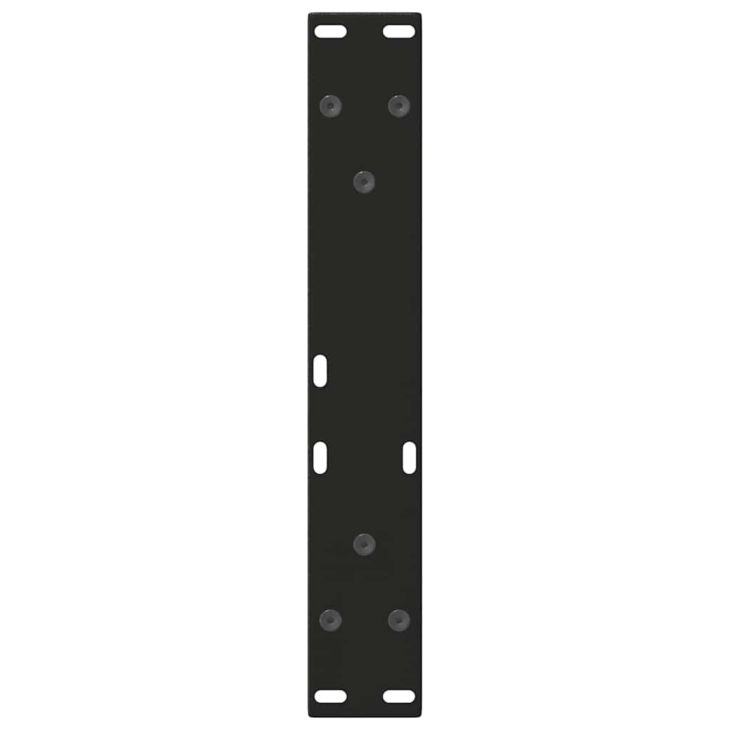 Kavos staliuko kojelės, V formos, 2 vnt., juodos, 40x(30 - 31,3) cm, plienas - Namų Idėja
