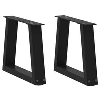 Kavos staliuko kojelės, V formos, 2 vnt., juodos, 40x(30 - 31,3) cm, plienas - Namų Idėja