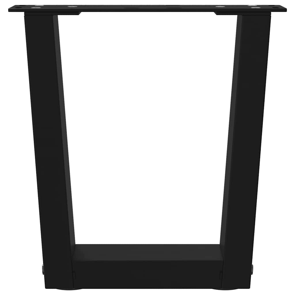 Kavos staliuko kojelės, V formos, 2 vnt., juodos, 40x(30 - 31,3) cm, plienas - Namų Idėja