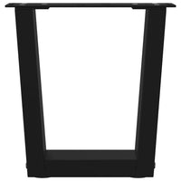 Kavos staliuko kojelės, V formos, 2 vnt., juodos, 40x(30 - 31,3) cm, plienas - Namų Idėja