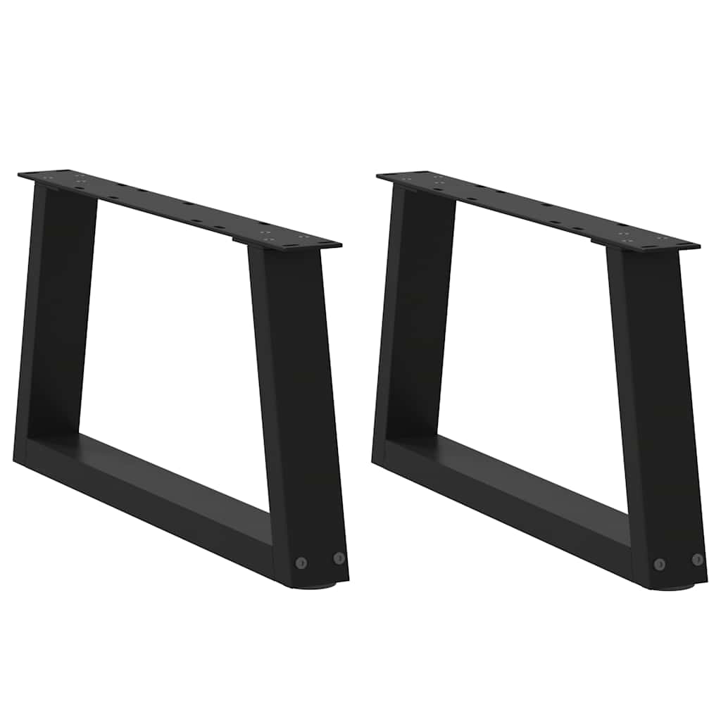 Kavos staliuko kojelės, V formos, 2 vnt., juodos, 50x(30 - 31,3) cm, plienas - Namų Idėja
