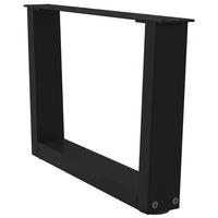 Kavos staliuko kojelės, V formos, 2 vnt., juodos, 50x(30 - 31,3) cm, plienas - Namų Idėja