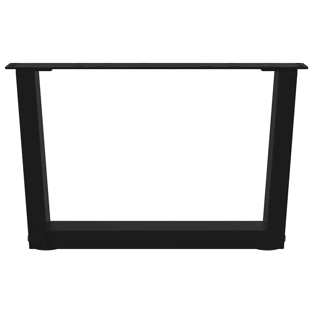 Kavos staliuko kojelės, V formos, 2 vnt., juodos, 50x(30 - 31,3) cm, plienas - Namų Idėja